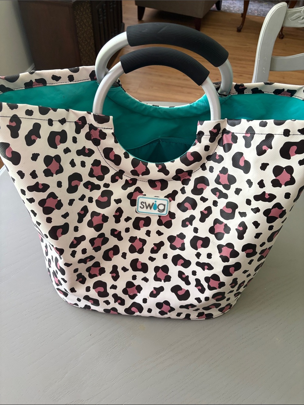Swig Loopy Leopard Print Tote Bag